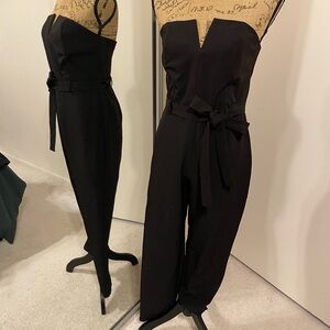 Sophisticated Black Strapless Jumpsuit